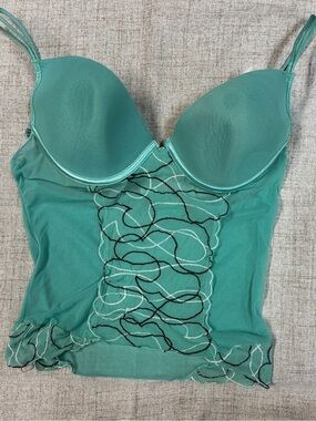 Donna Loren - Sheer Lace Bustier Tank Top 34B